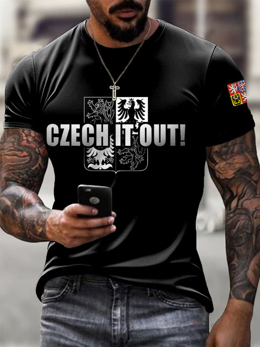 Mužské staromódní pohodlné tričko s motivem státního emblému