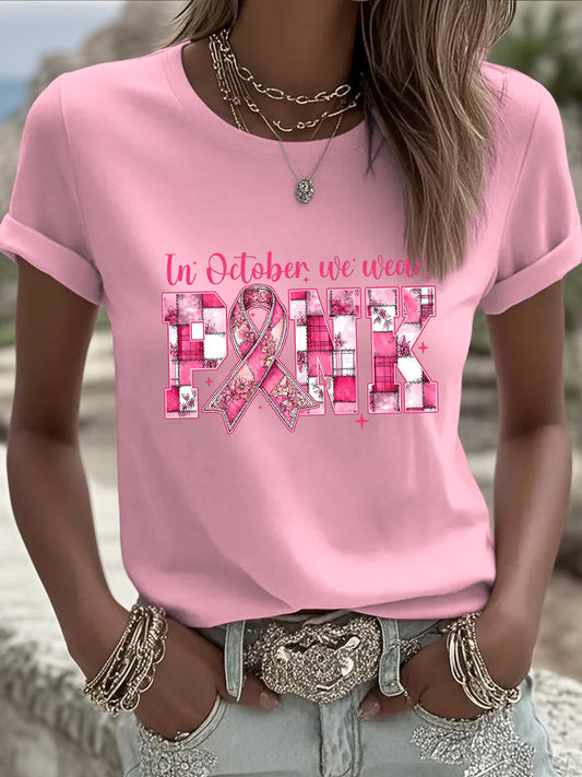 Dámské "october we wear pink" casual t-shirt