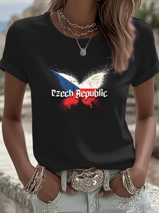 Women's czech flag fashion t-shirt