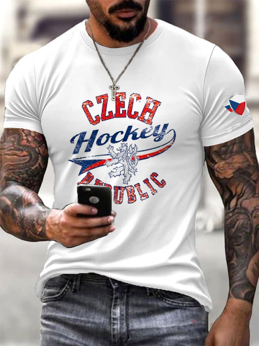 Pánské bílé czech republic hokejové tričko