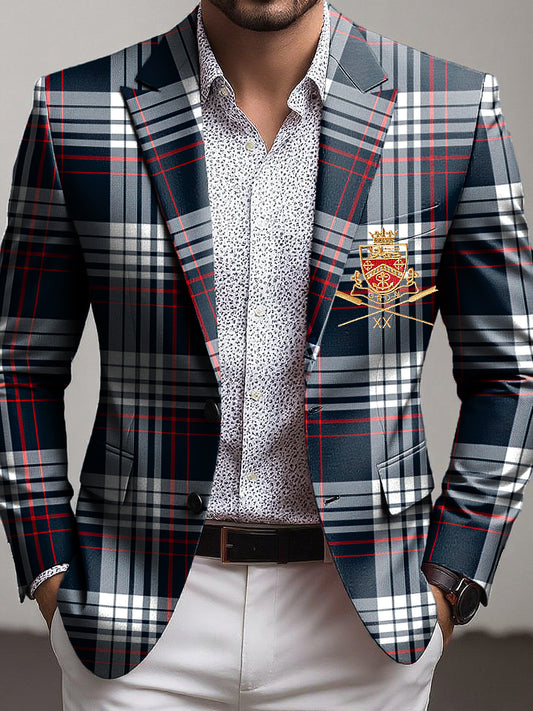 Pánské ročník pleděné obchodní příležitostné blazer