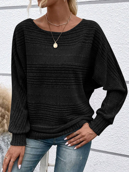 Dámské vintagestyl relaxedfit pletené pulóver