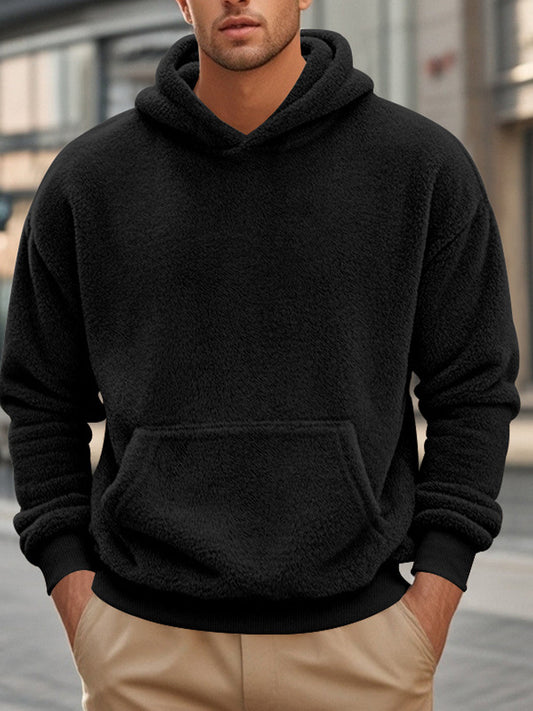 Pánské vintage příležitostné fleece hoodie