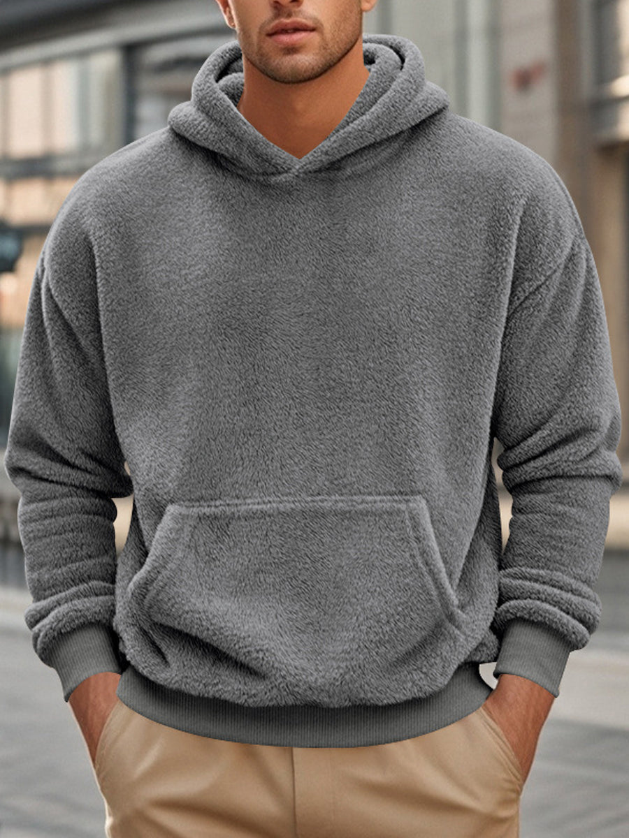 Pánské vintage příležitostné fleece hoodie