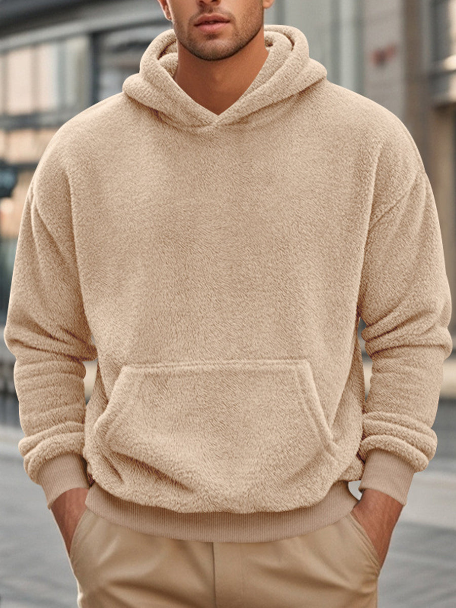 Pánské vintage příležitostné fleece hoodie