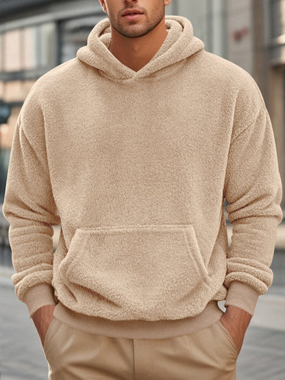 Pánské vintage příležitostné fleece hoodie