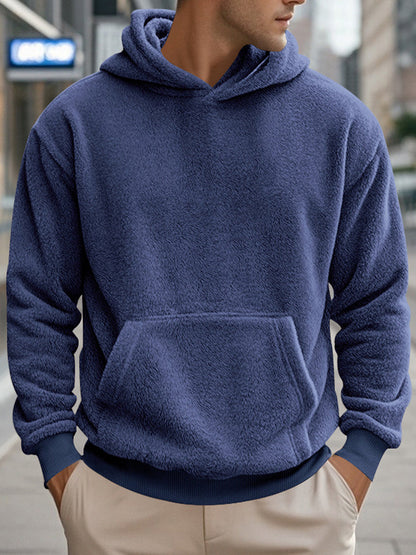 Pánské vintage příležitostné fleece hoodie