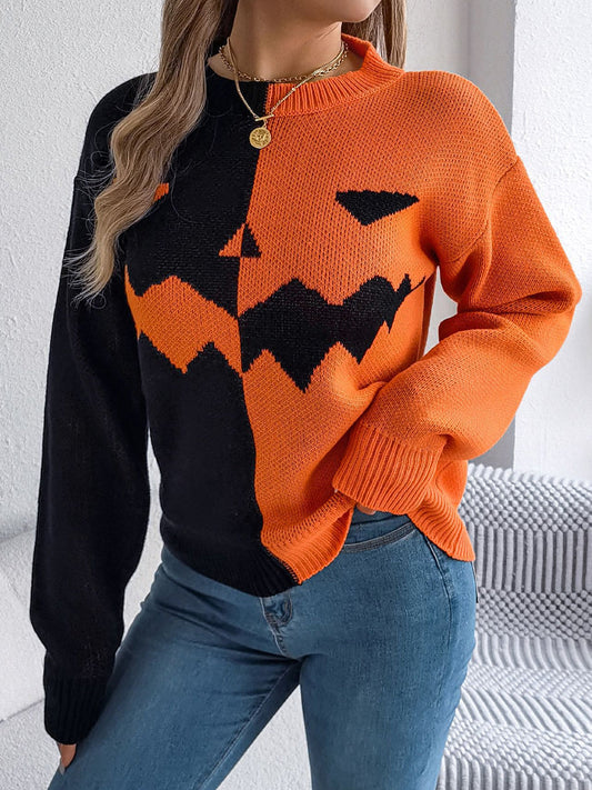 Ženy vintage halloween příležitostný svetr