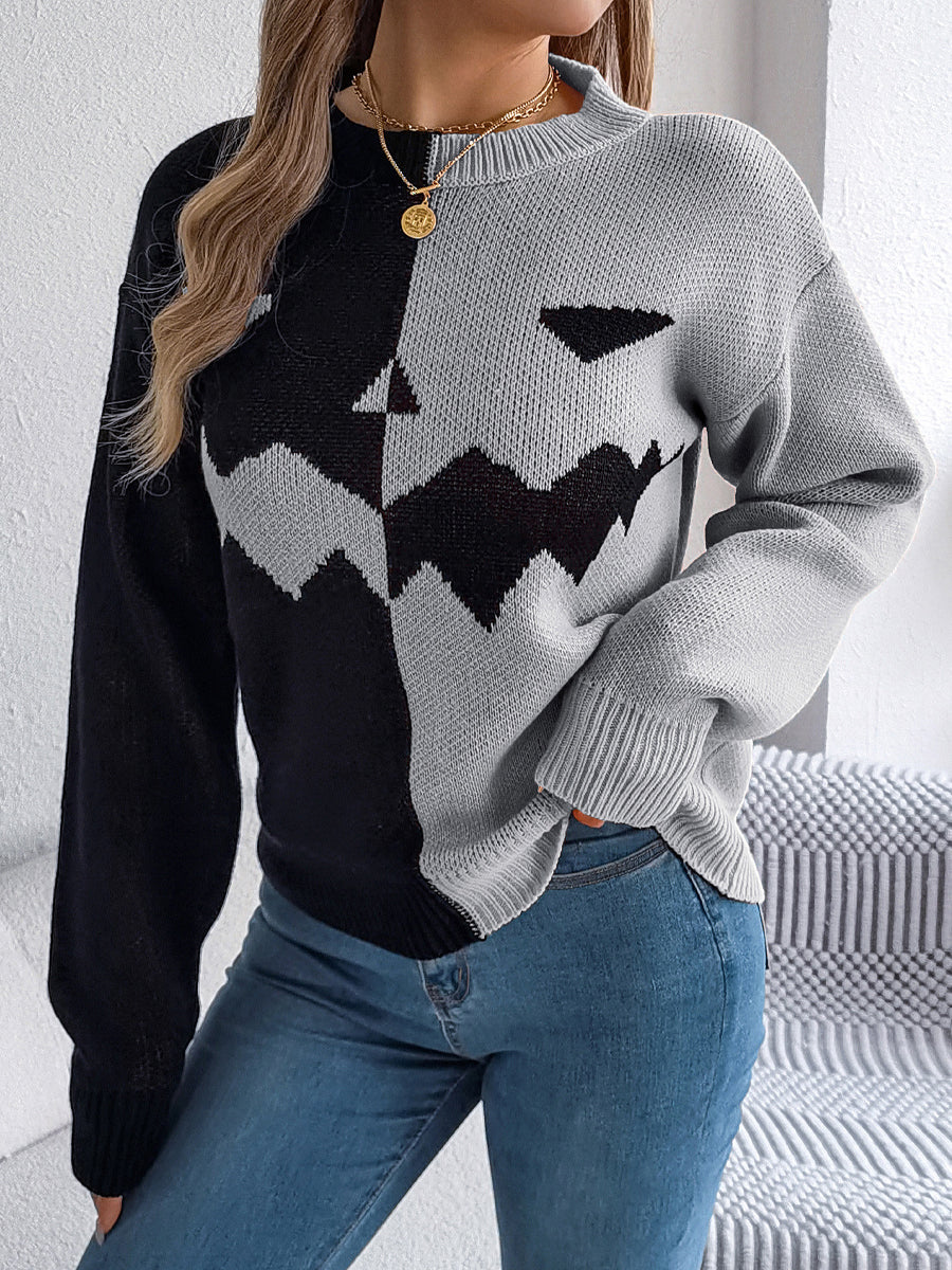 Ženy vintage halloween příležitostný svetr