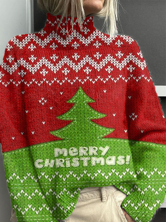 Dámské vánoční stromeček roztomilý kolečko jumper