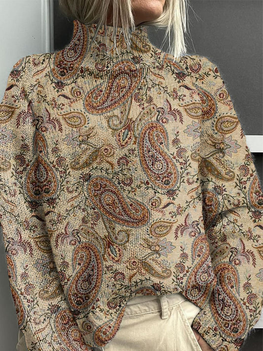 Dámské tradiční paisley floral knit