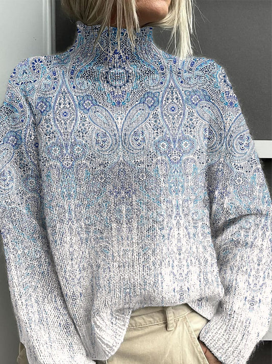 Dámské modrý gradient paisley kolečkový skokan