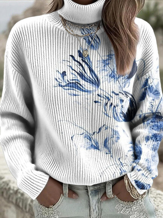 Dámské květiny elegantní kolečko jumper