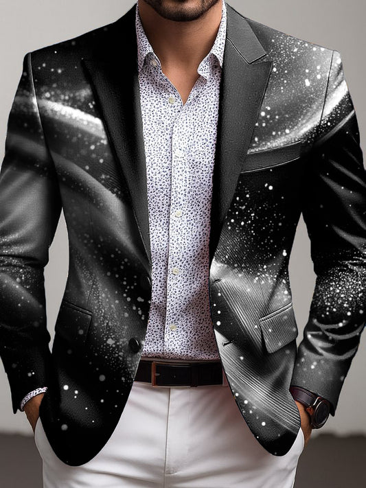 Pánské abstraktní texturované pruhy business casual suit bunda