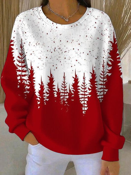 Dámské slavnostní red christmas tree sweatshirt