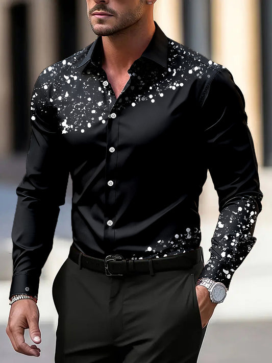 Pánské vintage shimmering business casual košile