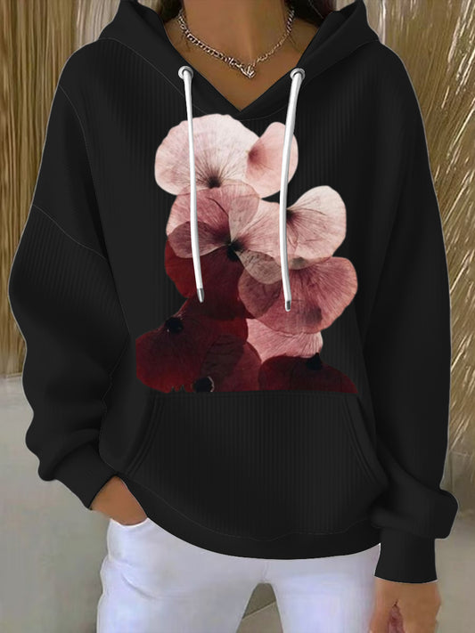 Dámské ohromující gradient floral hoodie