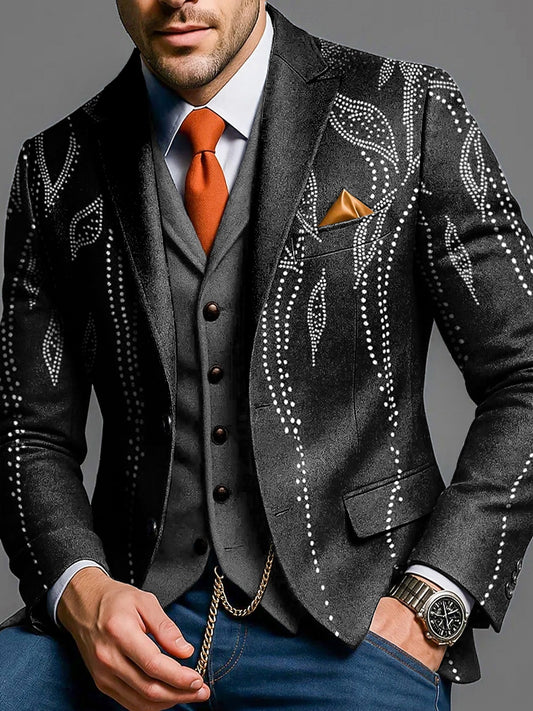 Pánské vintagestyl patterned casual business blazer