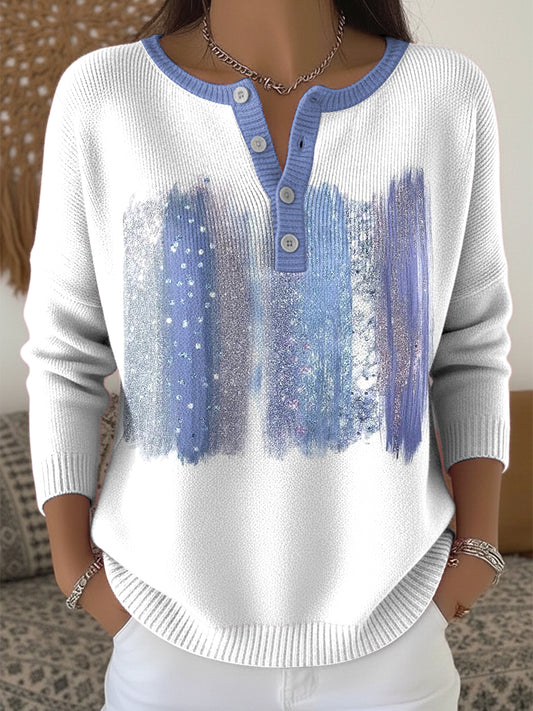 Ženské vintagestyl linieart vneck top
