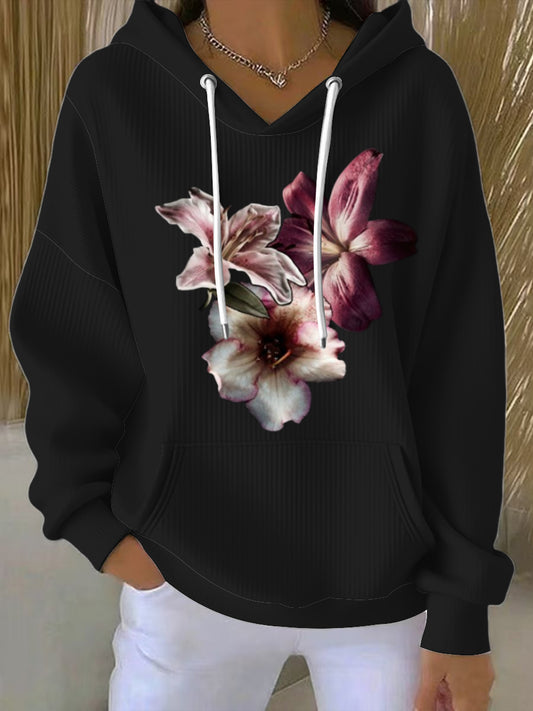 Dámské elegantní hoodie lily print