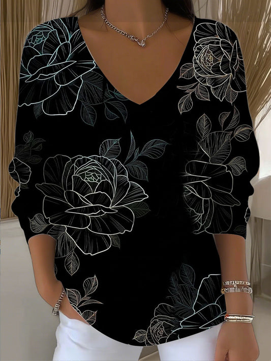 A Dámské elegantní bílé růžové čáry černé vkrk svetr