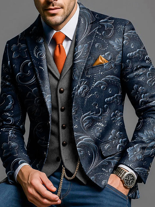 Pánské vintage barokový styl každodenní business suit bunda