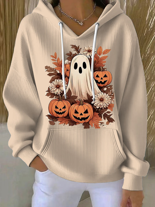 Dámské halloween slavnostní duch a dýňová mikina