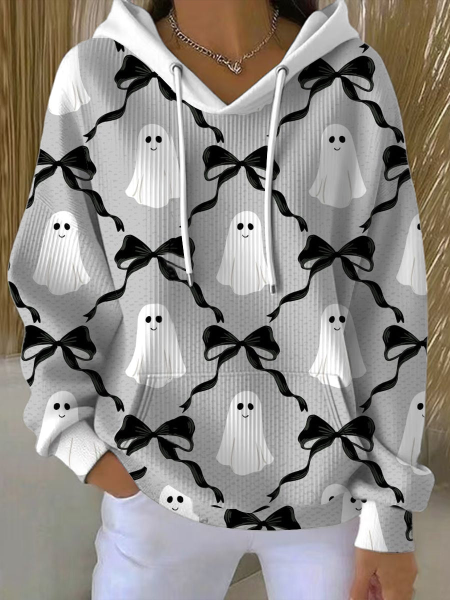 Dámské halloween roztomilý duch a luk mikina