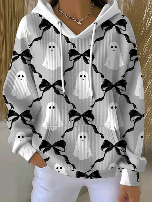 Dámské halloween roztomilý duch a luk mikina