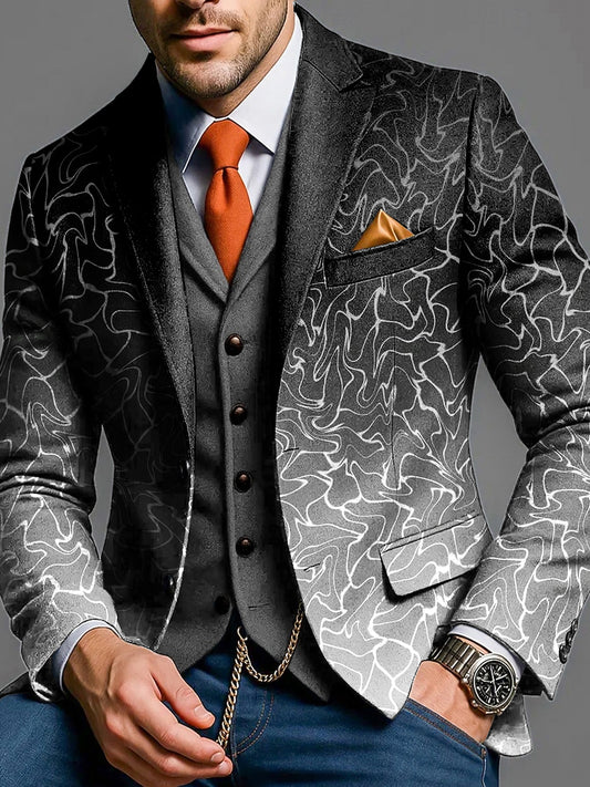 Pánské vintage gradient textury každodenní business suit bunda