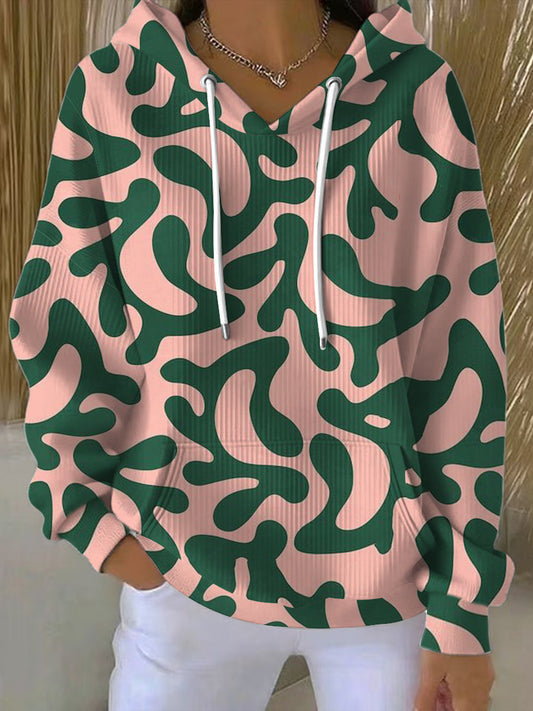 Ženská hravá růžová zelená mikina