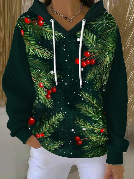 Dámské čerstvé vánoce pine berry hoodie