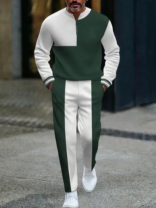 Pánské vintage minimalistický obchodní příležitostné polo kalhoty oblek