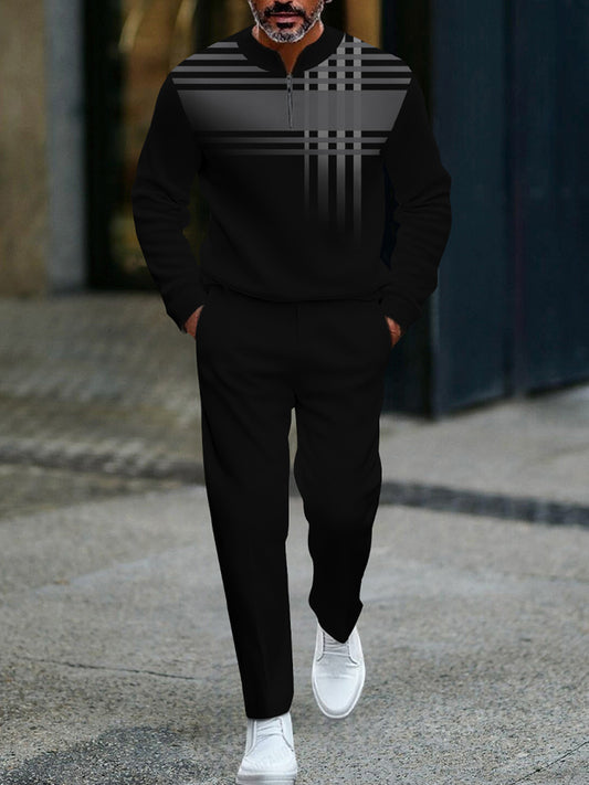 Pánské vintage minimalistický obchodní příležitostné polo kalhoty oblek