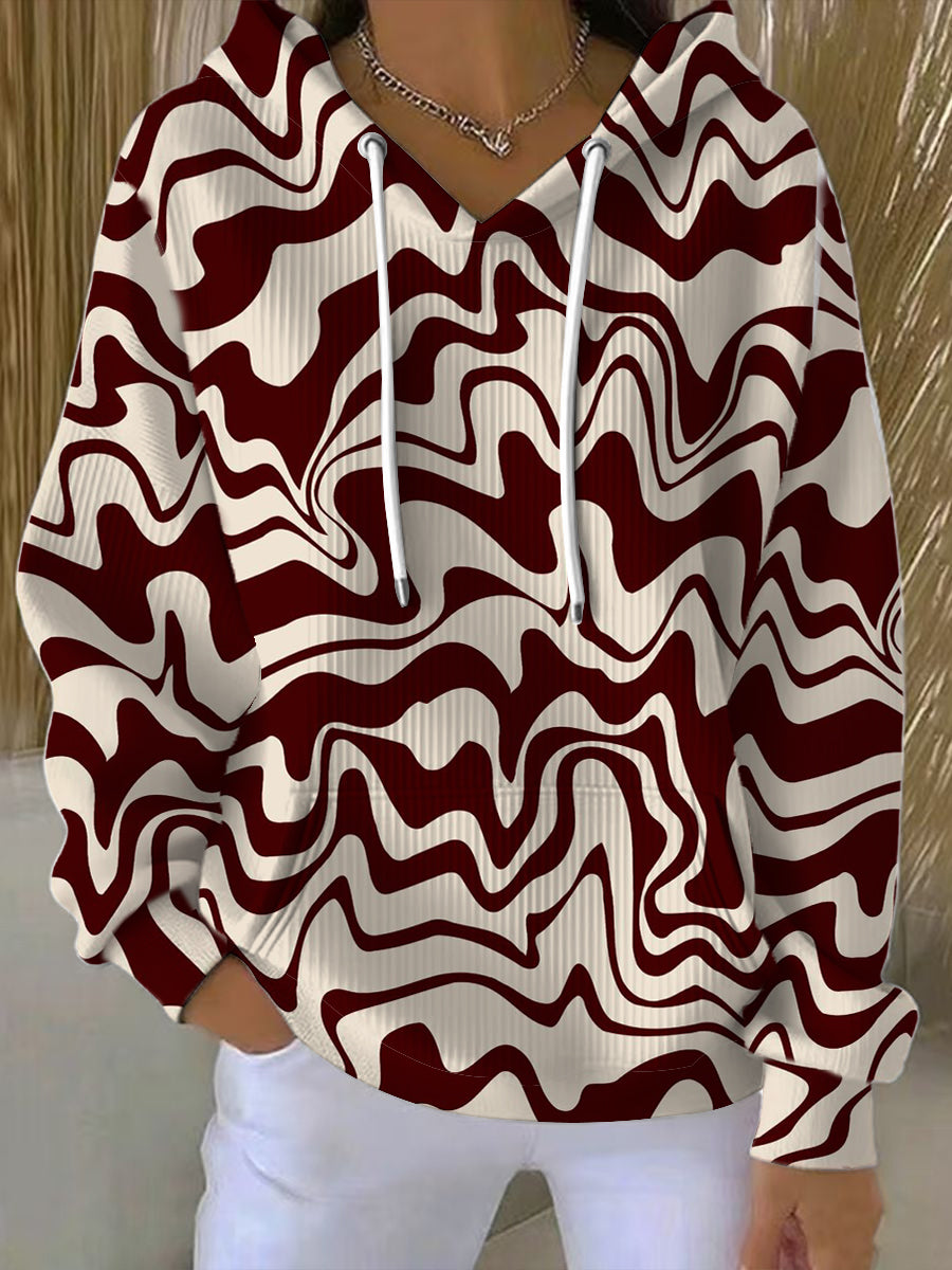 Dámské dynamické vlny vzor mikina