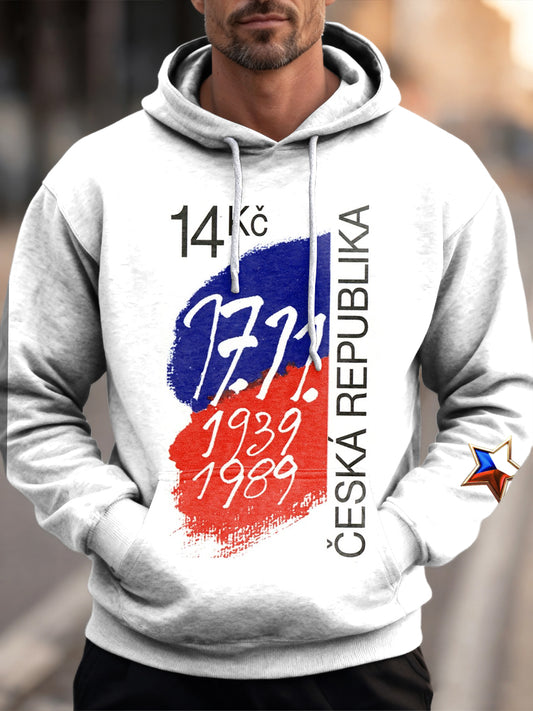 Pánské retro česká 1989 demokracie svoboda příležitostná mikina