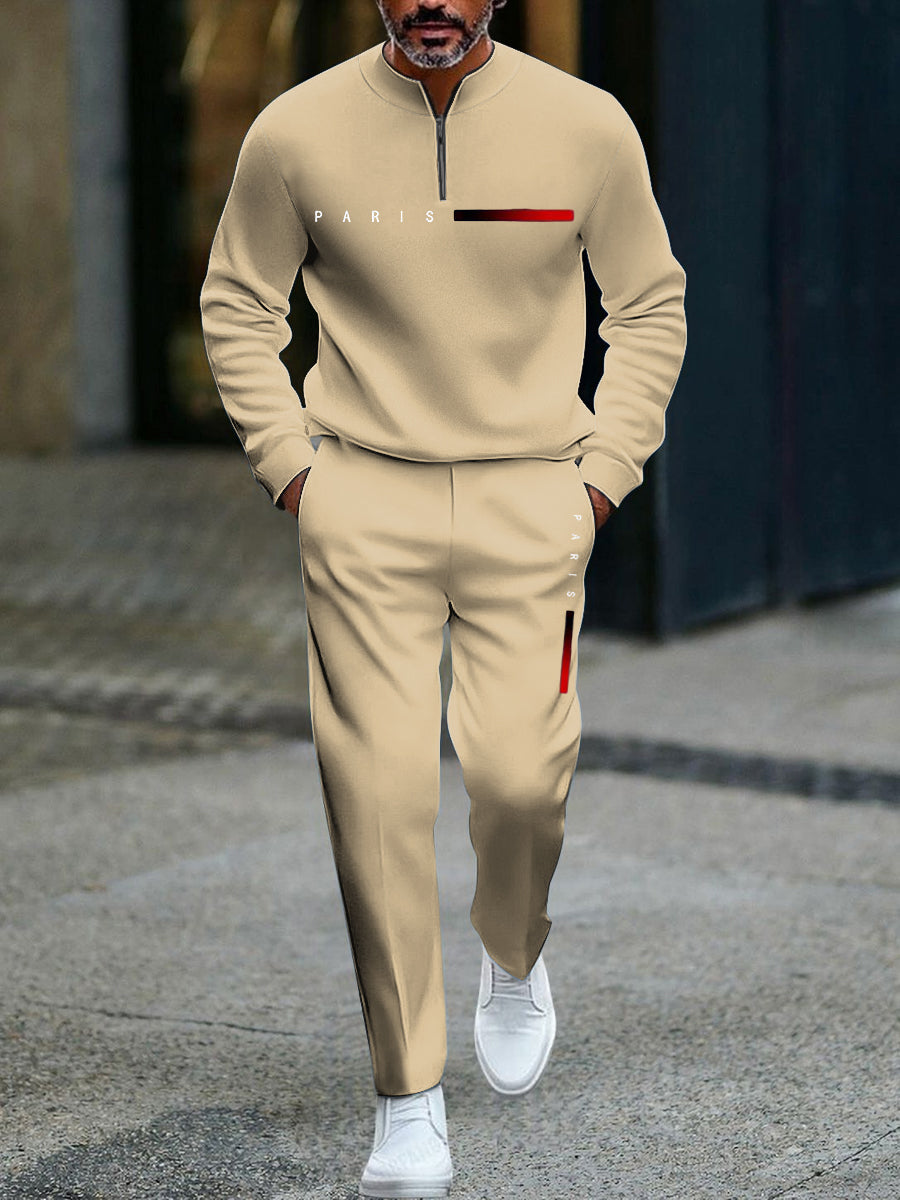 Pánské vintage minimalistický casual business polo kalhoty oblek