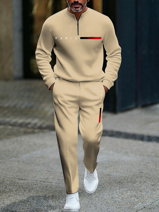 Pánské vintage minimalistický casual business polo kalhoty oblek