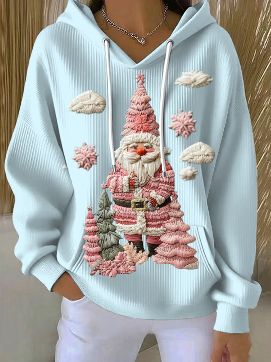 Dámské vánoce roztomilý 3d santa hoodie