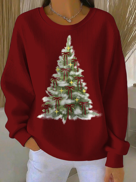 Dámské slavnostní red christmas tree sweatshirt