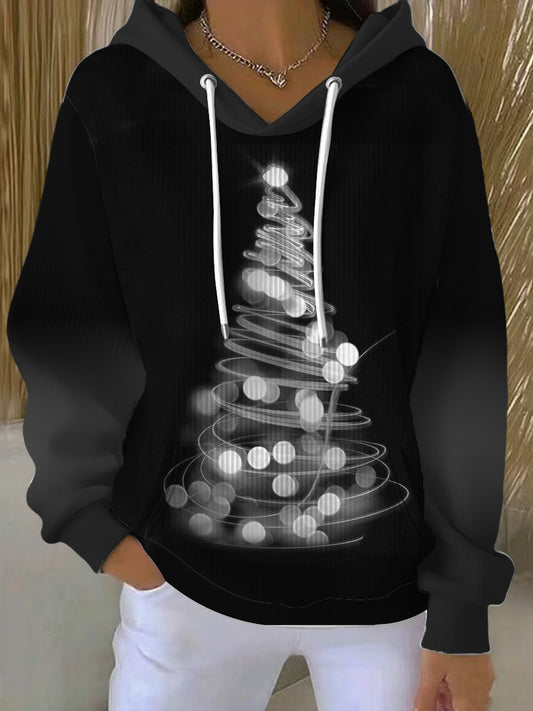 Dámské třpytivé vánoční stromeček mikina