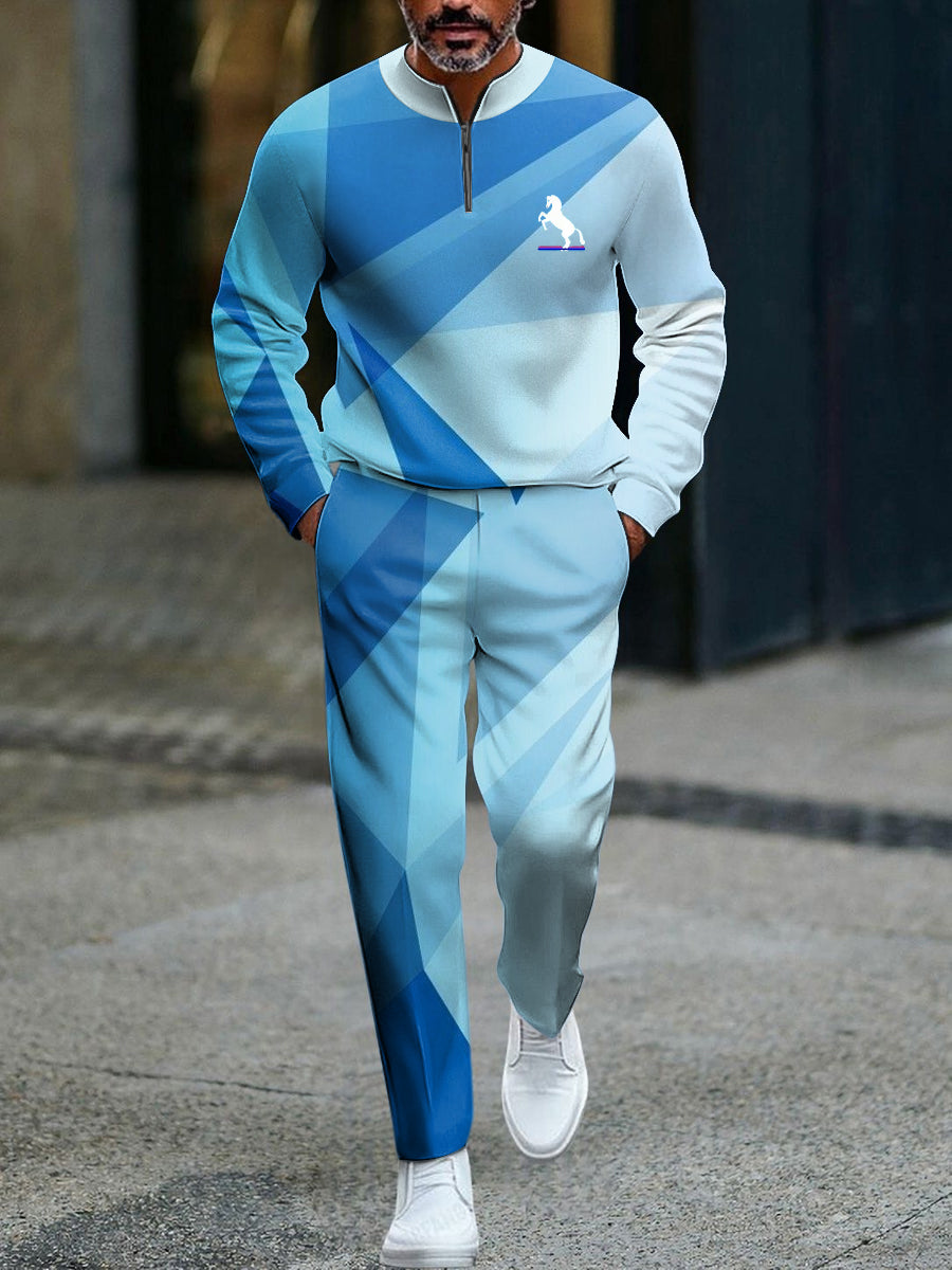 Pánské retro minimalistický gradient geometrický každodenní poloset