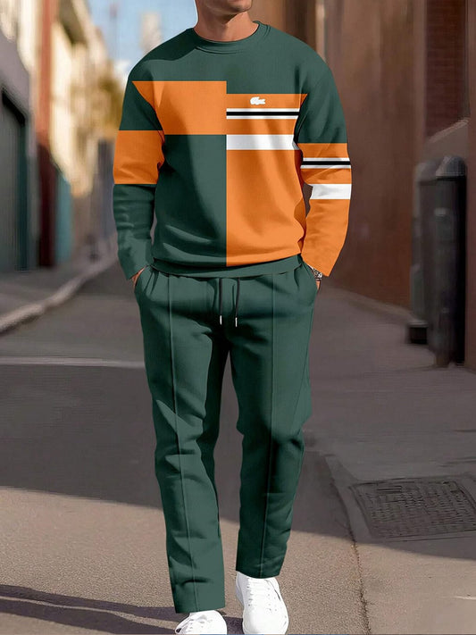 Pánské minimalistický vintage pruhované každodenní oblek