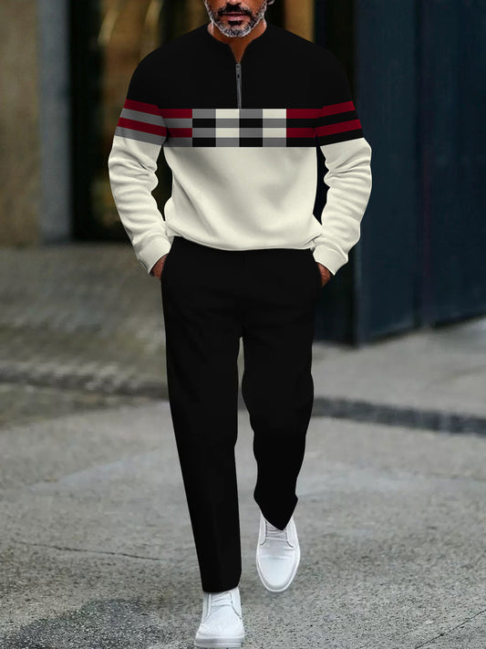 Mens minimalistická elegance casual business polo daily set