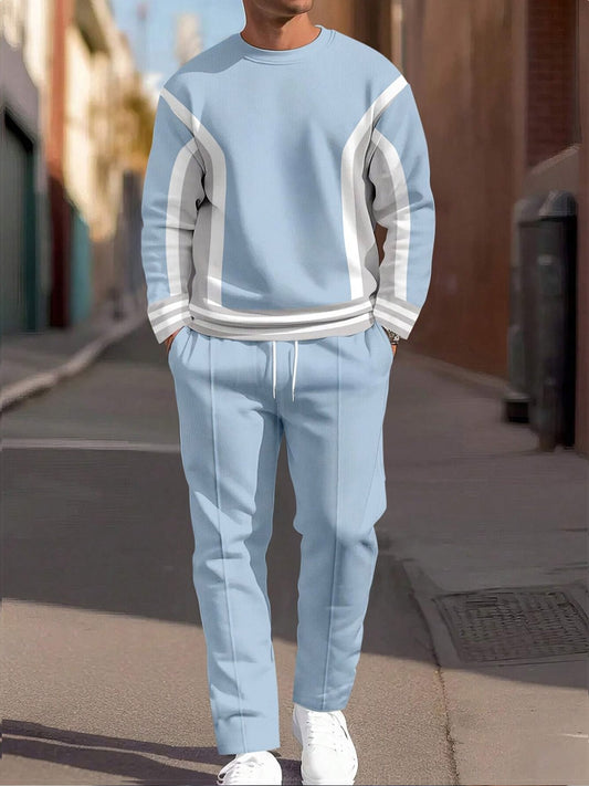 Pánské minimalistický vintage pruhované každodenní oblek
