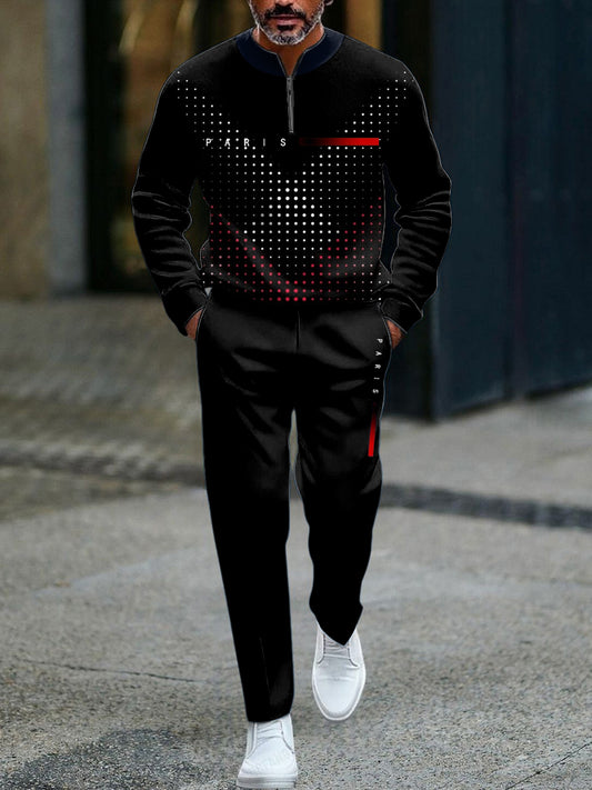 Pánské minimalistický vintage gradient polka dot business casual suit