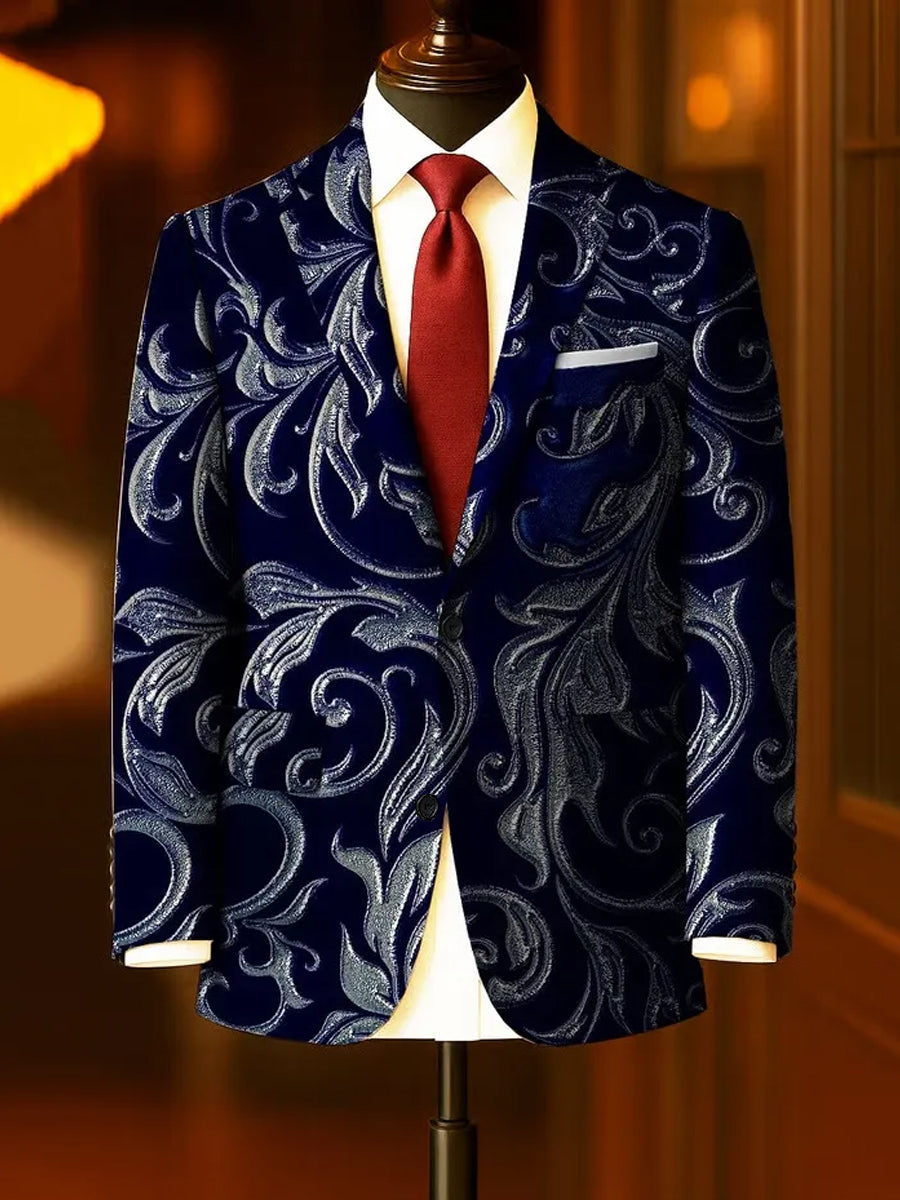 Pánské vintage klasický vzor business casual suit bunda