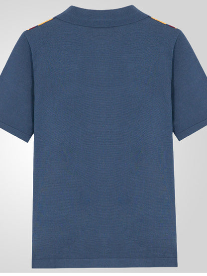 Pánské vintage pruhované pletené obojek kardigán