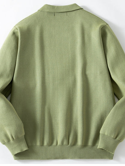 Pánské vintage styl kapesní golier s dlouhými rukávy pletené vesty