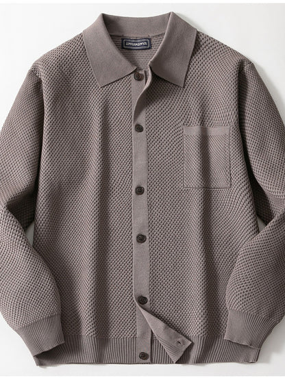 Pánské vintage britské džentlmeni s obojkem svetr bunda